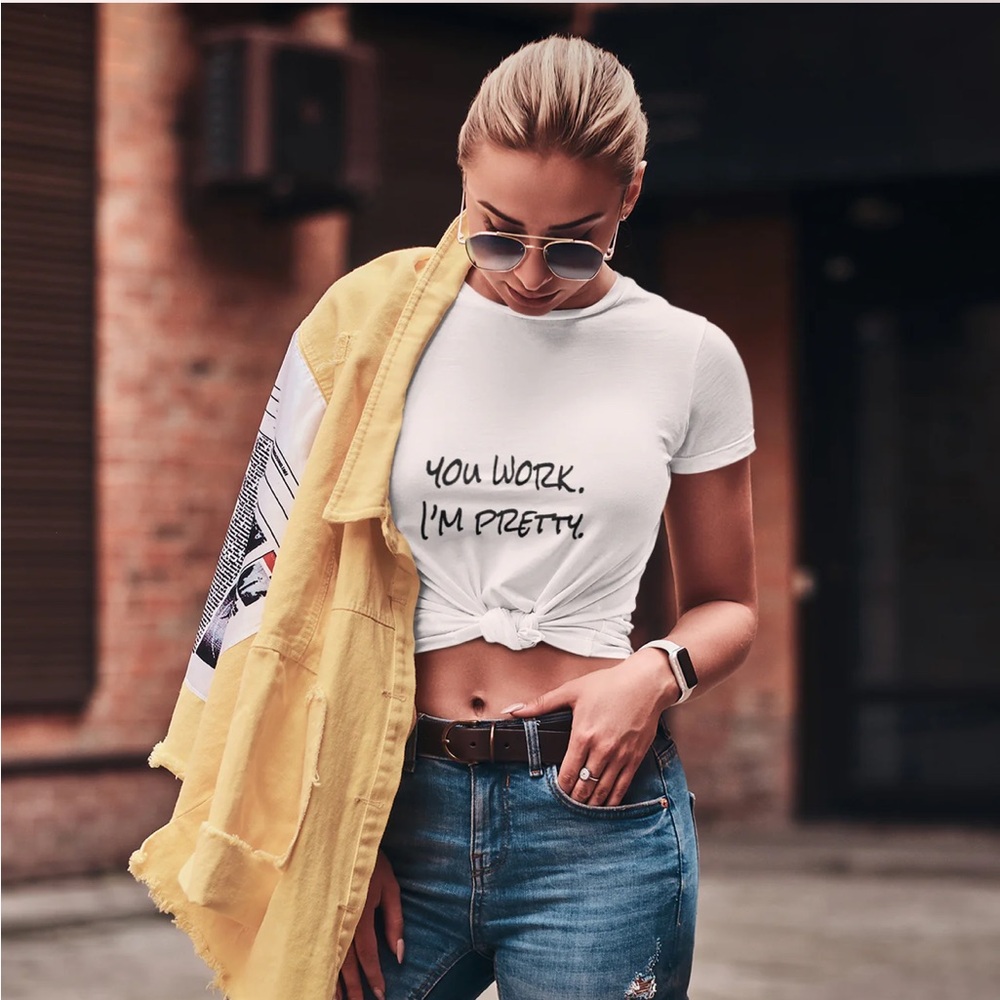 White graphic Tee NWT